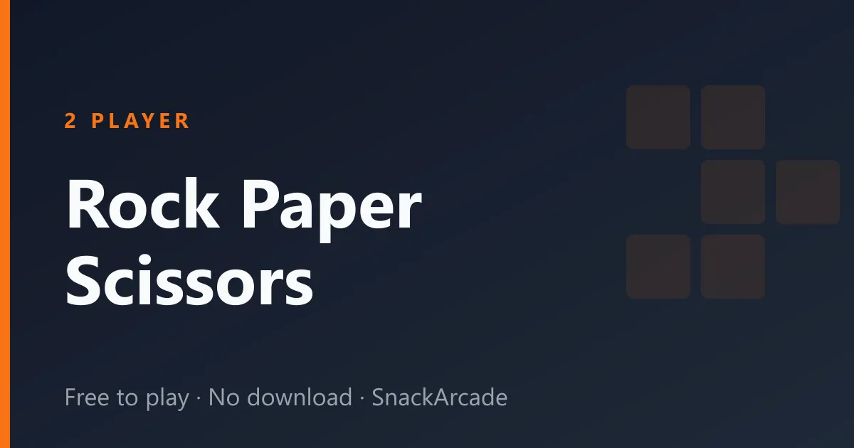 Rock Paper Scissors game with three hand symbols and a score display