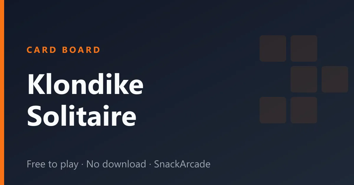 Klondike Solitaire tableau with face-up cards and four empty foundation piles
